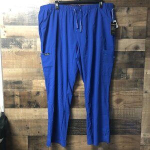 KOI Basics Holly Scrub Pants Blue Galaxy 731 Women’s 3X Regular NWT